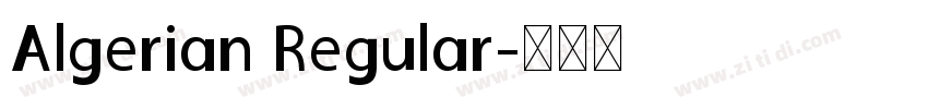 Algerian Regular字体转换